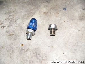 The npt fittings provided in the comptech supercharger is used for the oil lines.