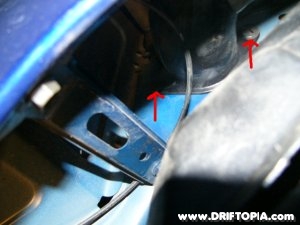 The intake termination point on the mr2 spyder