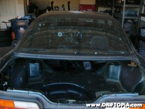The trunk lid removed form the s13