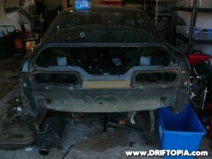 image of the fuel tank removed from the nissan 240sx