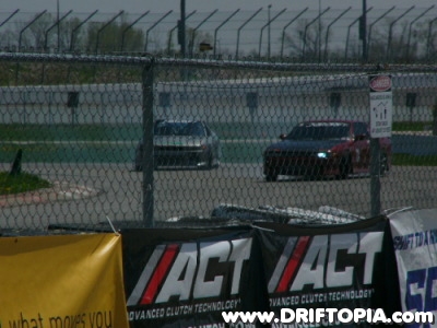 Image of two cars drifting at the Nopi Drift event in St. Louis