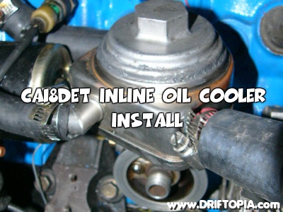 CA18DET inline oil cooler install.