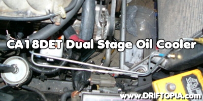 Header image for the dual stage oil cooler install on the CA18DET.