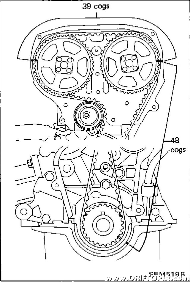 FSM image indicating the appropriate cog spacing.