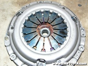 Image of the sr20det fidanza flywheel and exedy clutch combo assembled.