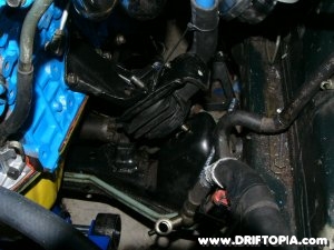 Removing the motor mount from the ca18det swapped Nissan 240sx S13