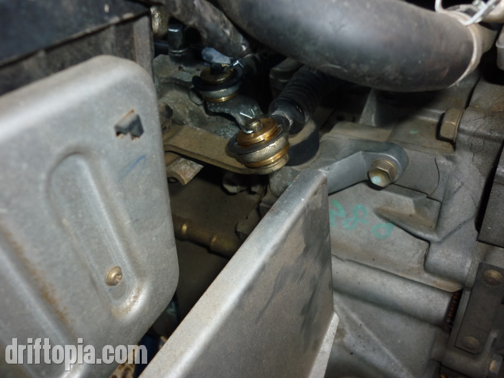 The new solid bushings installed.