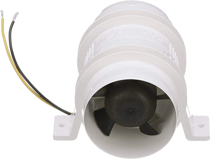 A marine style bilge pump can be used to direct airflow as a forced air system.